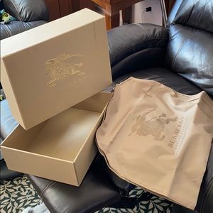 Burberry box & coat cover